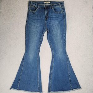 Rock & Roll Denim Jeans Womens 33x32 Medium Wash High Rise Bell Bottom Flare